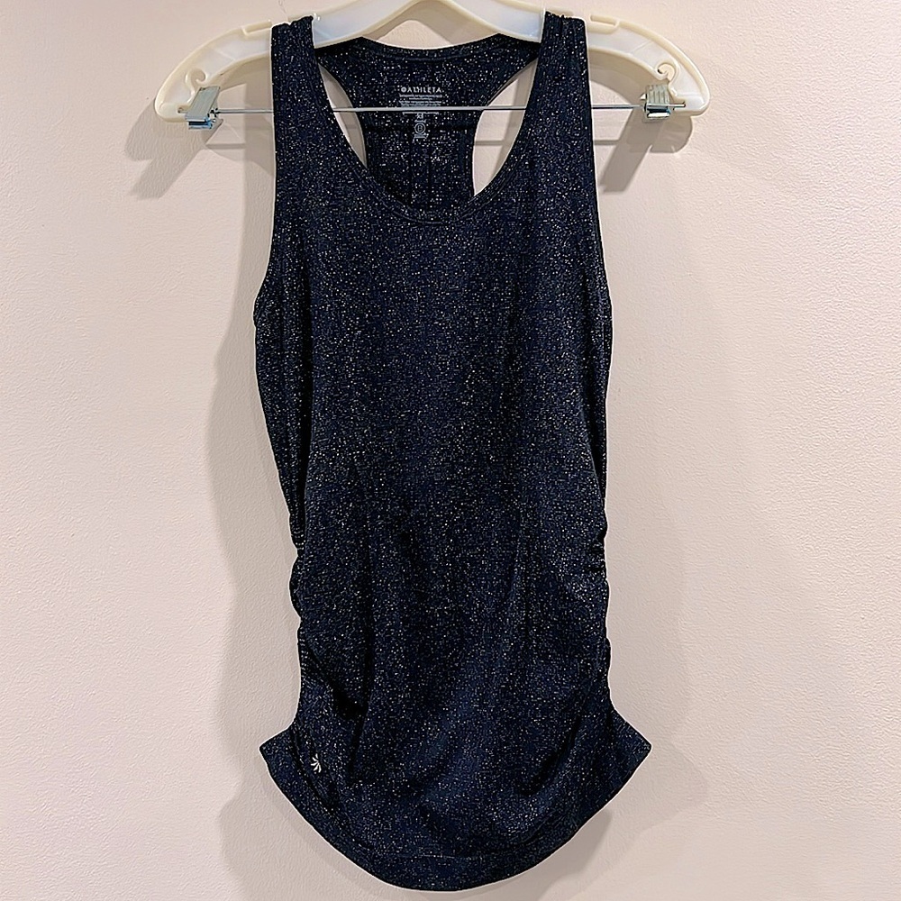 🔥Athleta Black whit silver shimmer Women's Tank Top🔥